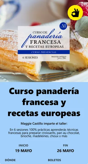 Curso panadería francesa y recetas europeas