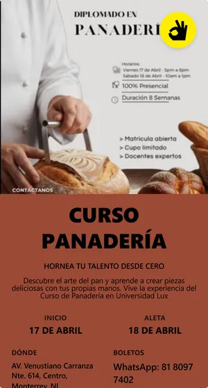 CURSO PANADERÍA